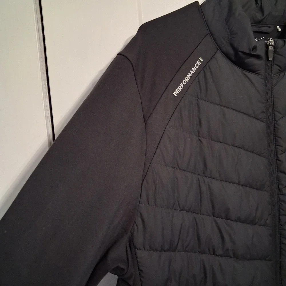 Walter Hagen Performance II Jacket Mens L Black Quilted Hybrid Golf Outerwear